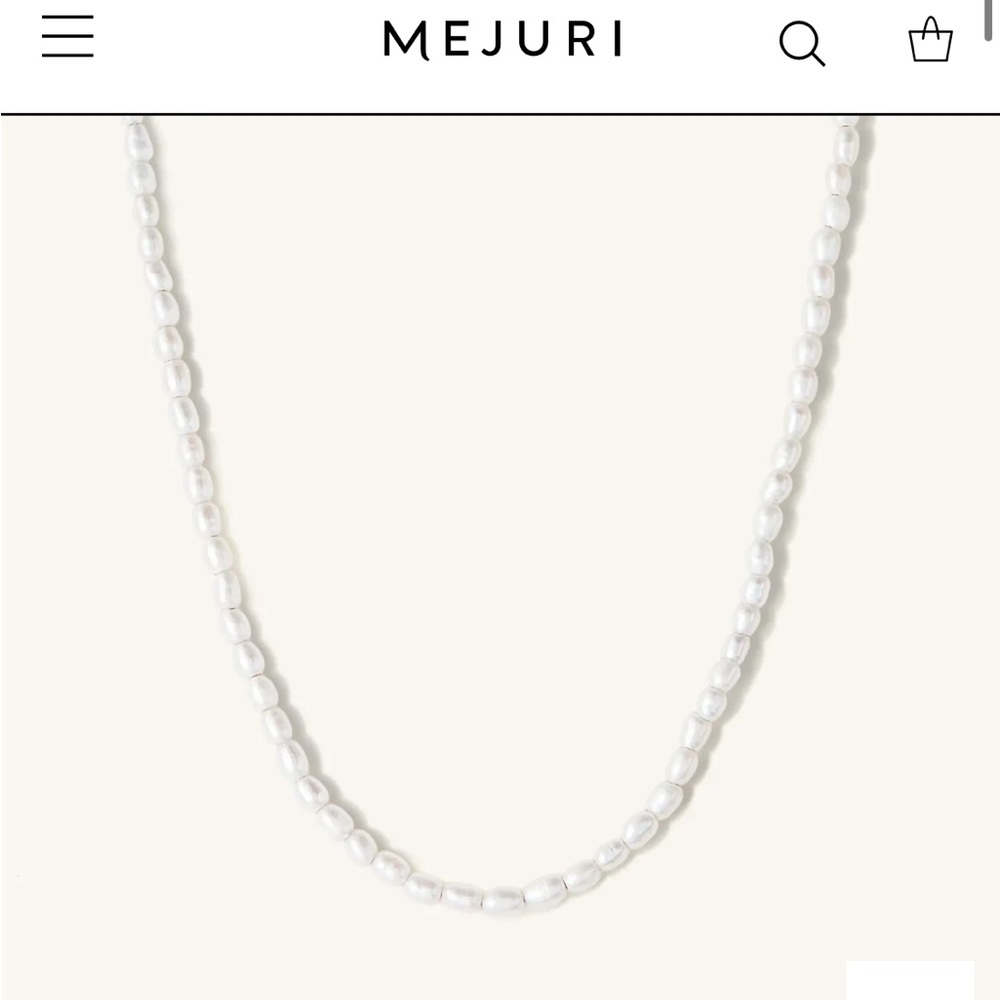 Mejuri tiny pearl necklace